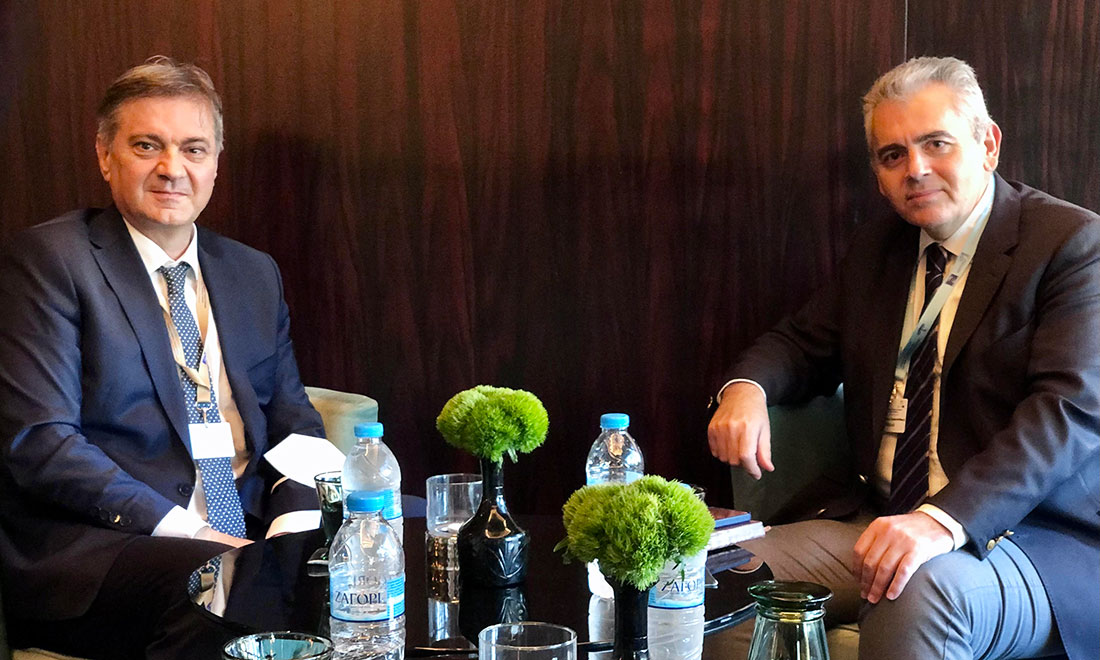Αθήνα, 21 Οκτωβρίου 2021. Συνάντηση του Γενικού Γραμματέα της Δ.Σ.Ο. με τον Πρόεδρο της Βουλής των Αντιπροσώπων της Βοσνίας – Ερζεγοβίνης κ. Denis Zvizdić