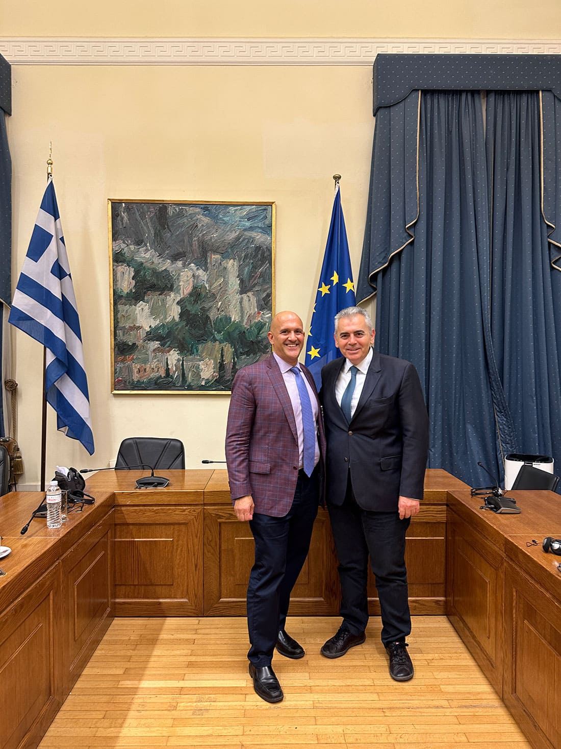 Αθήνα, 3 Οκτωβρίου 2022. Συνάντηση του γενικού γραμματέα της ΔΣΟ με τον οργάνωση «Philos Project»