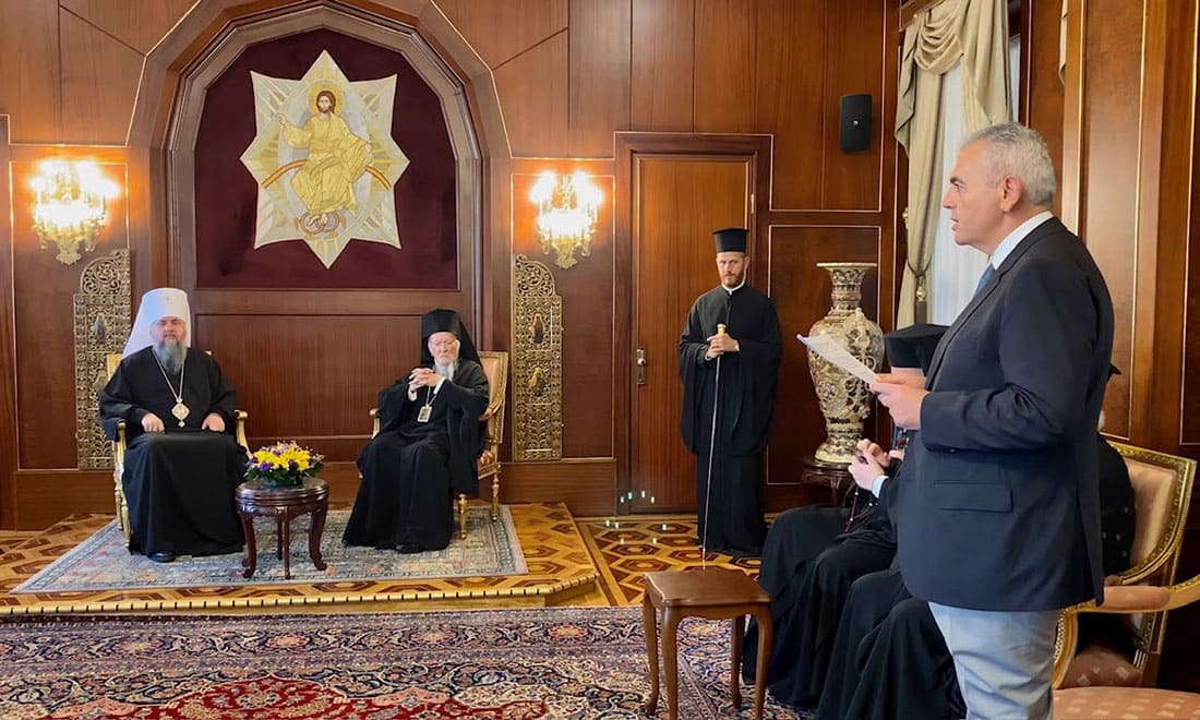 Κωνσταντινούπολη, 1 Σεπτεμβρίου 2023. Συνάντηση της ηγεσίας της Δ.Σ.Ο. με τον Οικουμενικό Πατριάρχη Βαρθολομαίο
