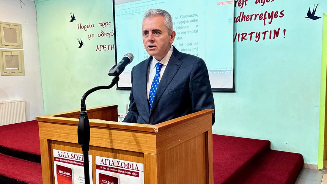 Albania, 12-15 February 2026. Official visit of the IAO leadership to Albania. Meeting with the Speaker of the Parliament. Presentation of the Hagia Sophia Churches Volume in Tirana and Gjirokastra.